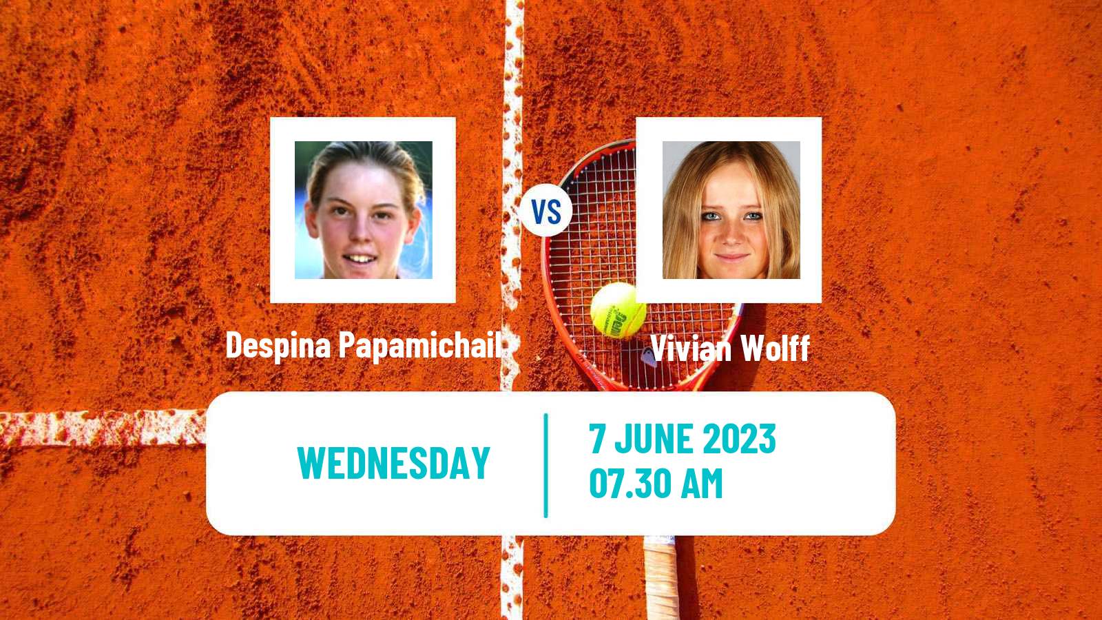 Tennis ITF W60 Caserta Women Despina Papamichail - Vivian Wolff