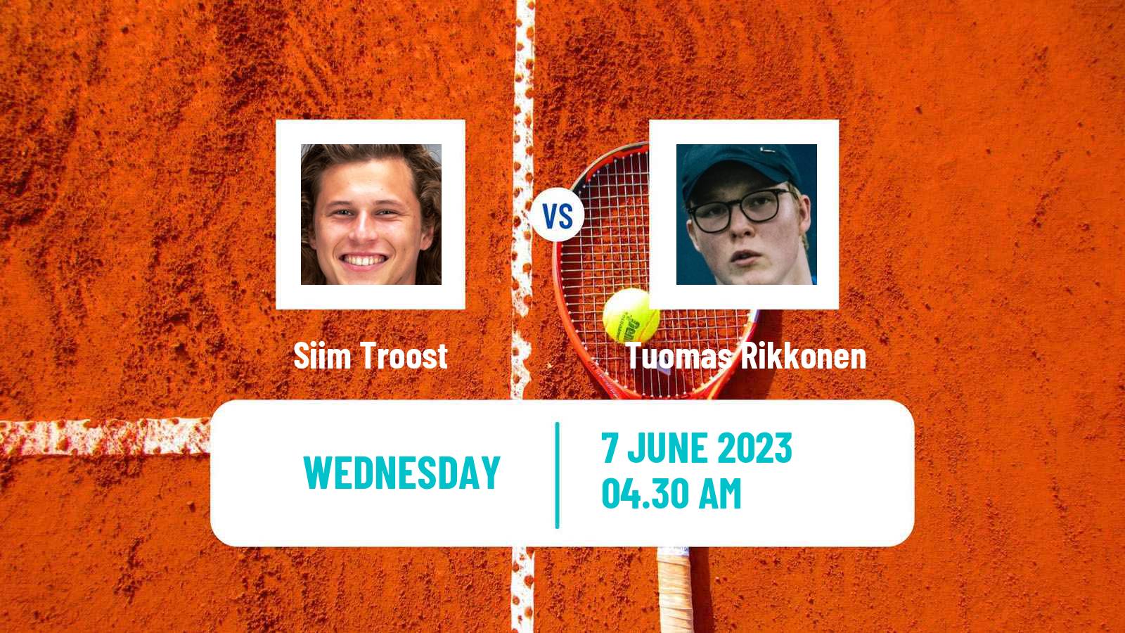 Tennis ITF M15 Vaasa Men Siim Troost - Tuomas Rikkonen