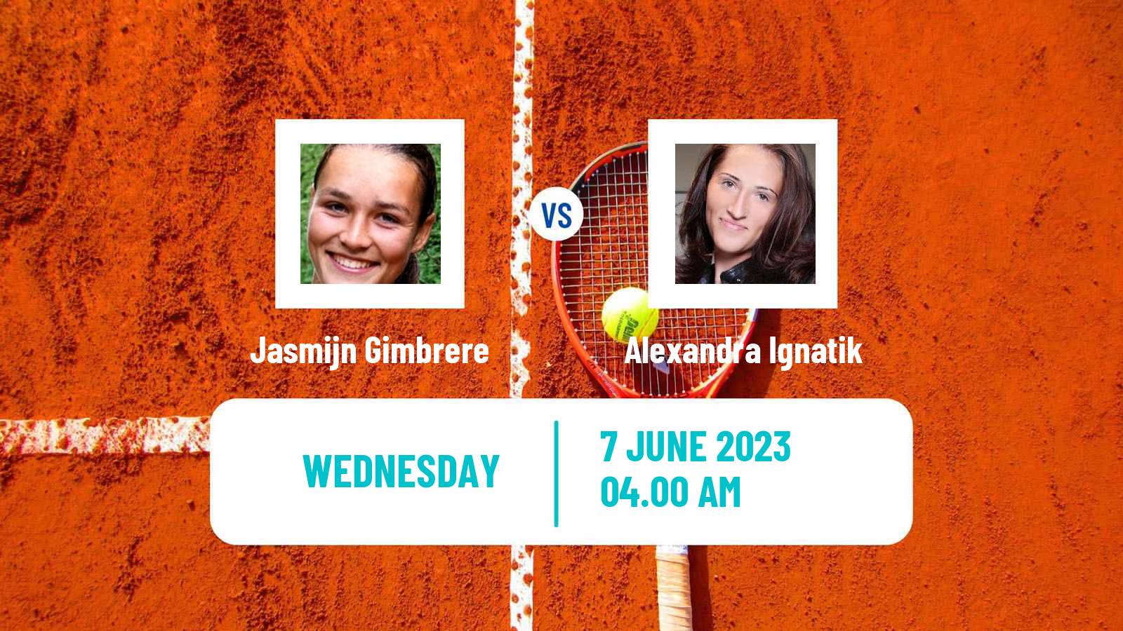 Tennis ITF W25 Poertschach Women Jasmijn Gimbrere - Alexandra Ignatik