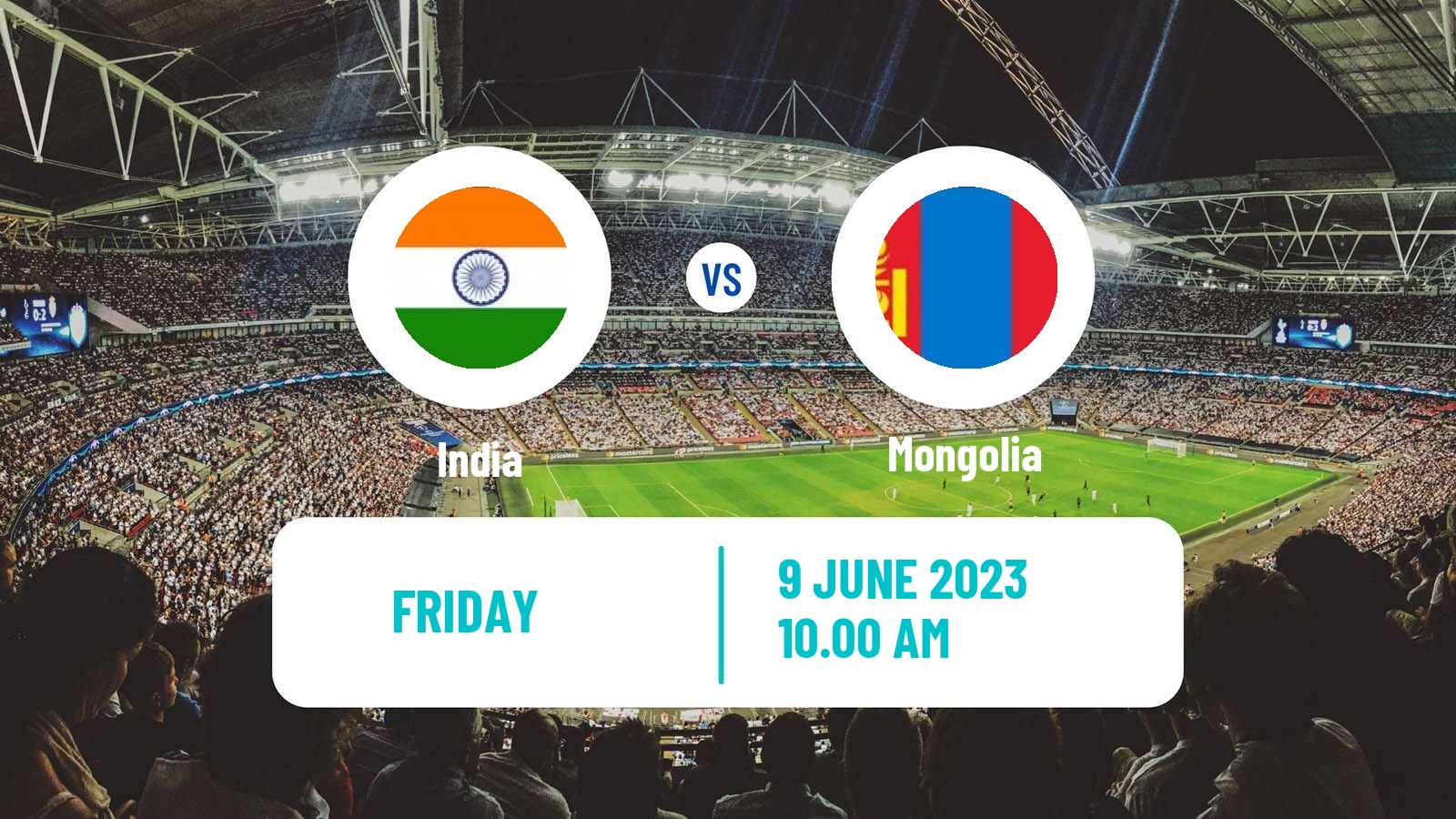 Soccer Friendly India - Mongolia