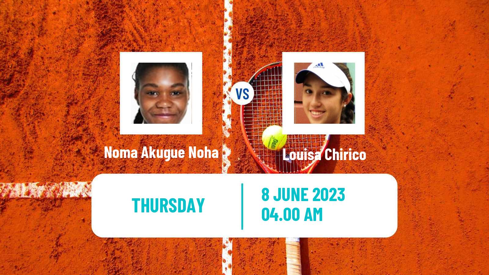 Tennis ITF W60 Caserta Women Noma Akugue Noha - Louisa Chirico