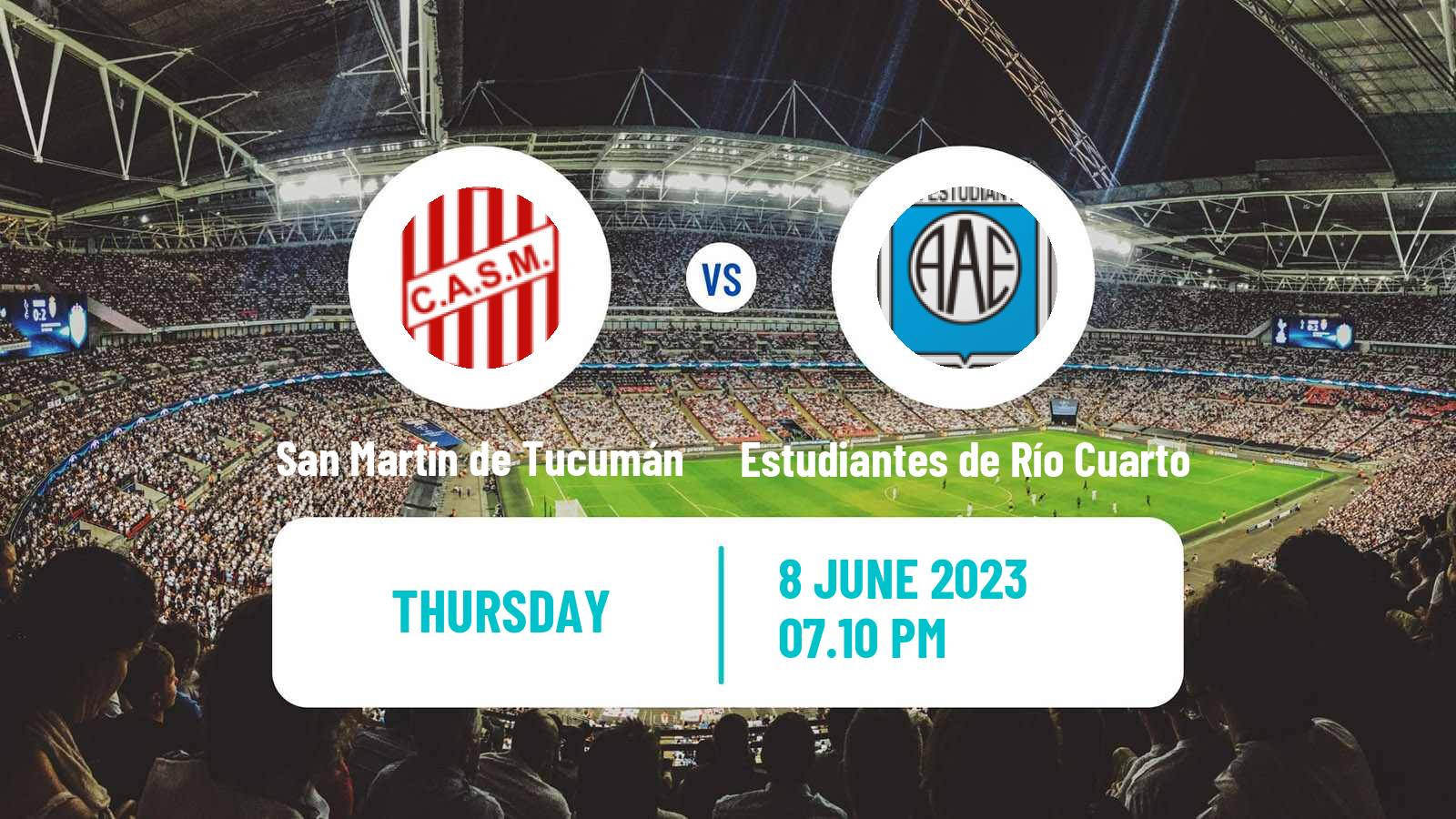 Soccer Argentinian Primera Nacional San Martín de Tucumán - Estudiantes de Río Cuarto