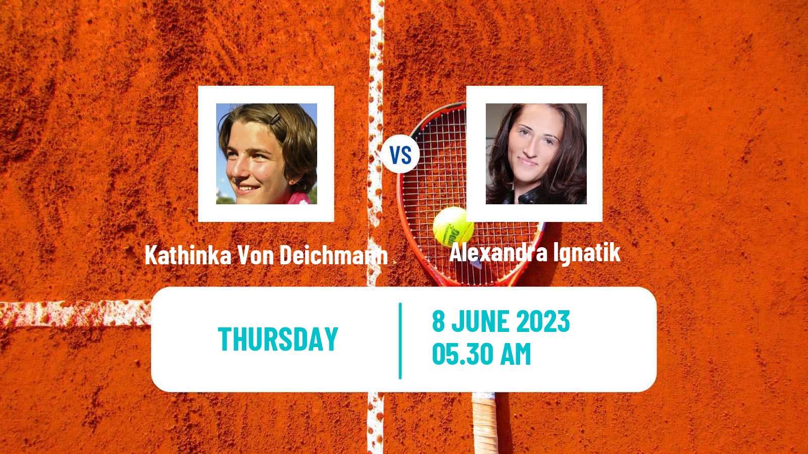 Tennis ITF W25 Poertschach Women Kathinka Von Deichmann - Alexandra Ignatik