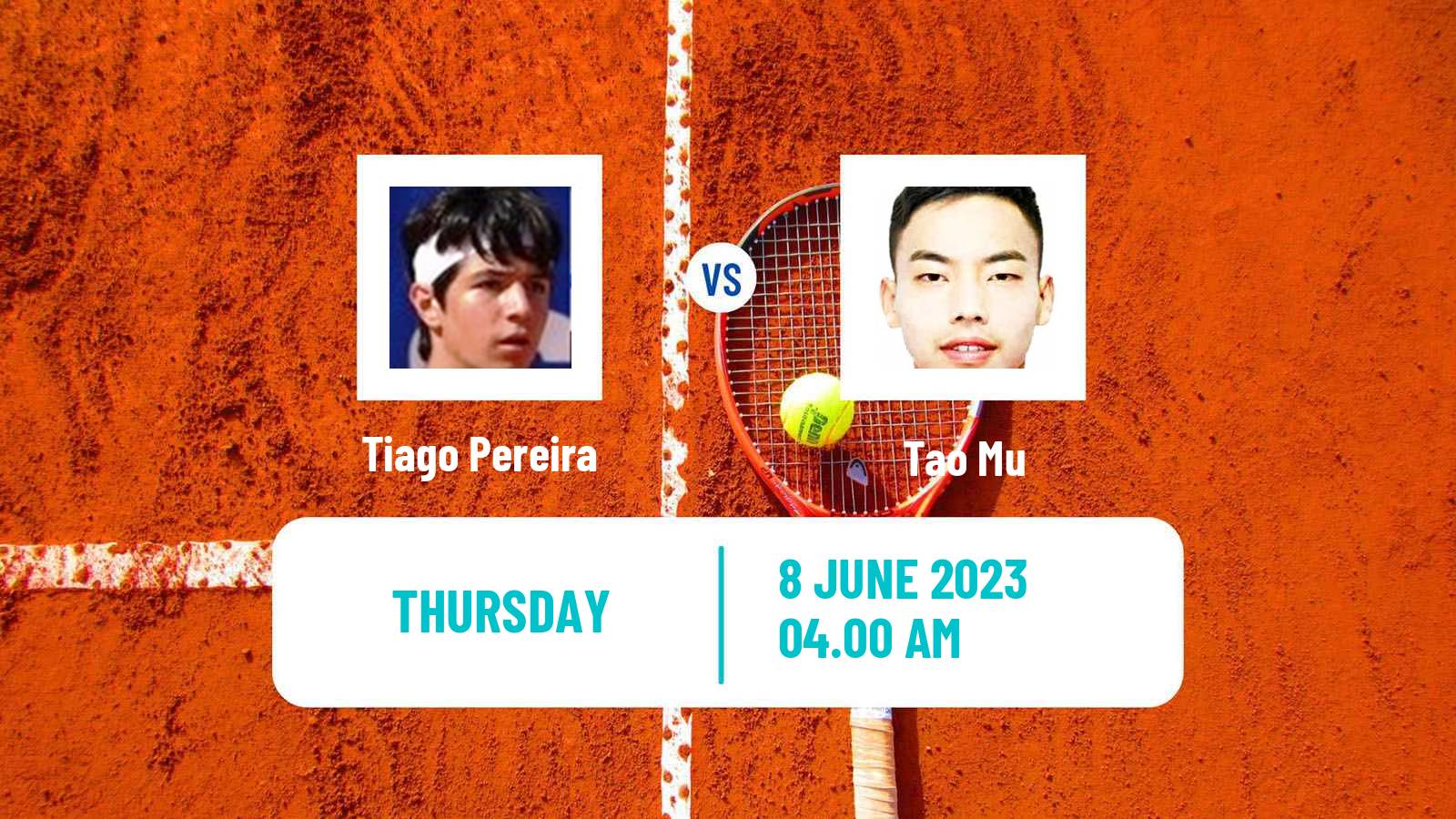 Tennis ITF M15 Monastir 23 Men Tiago Pereira - Tao Mu