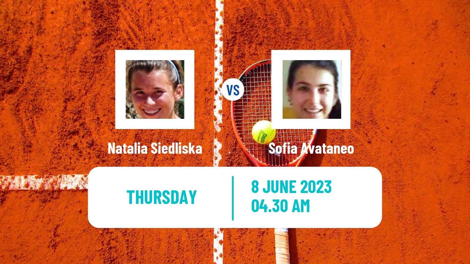 Tennis ITF W15 Monastir 18 Women Natalia Siedliska - Sofia Avataneo