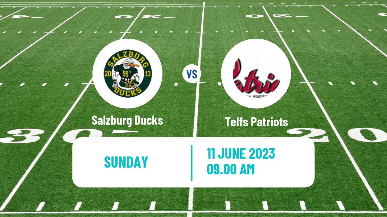 American football Austrian Football League Salzburg Ducks - Telfs Patriots