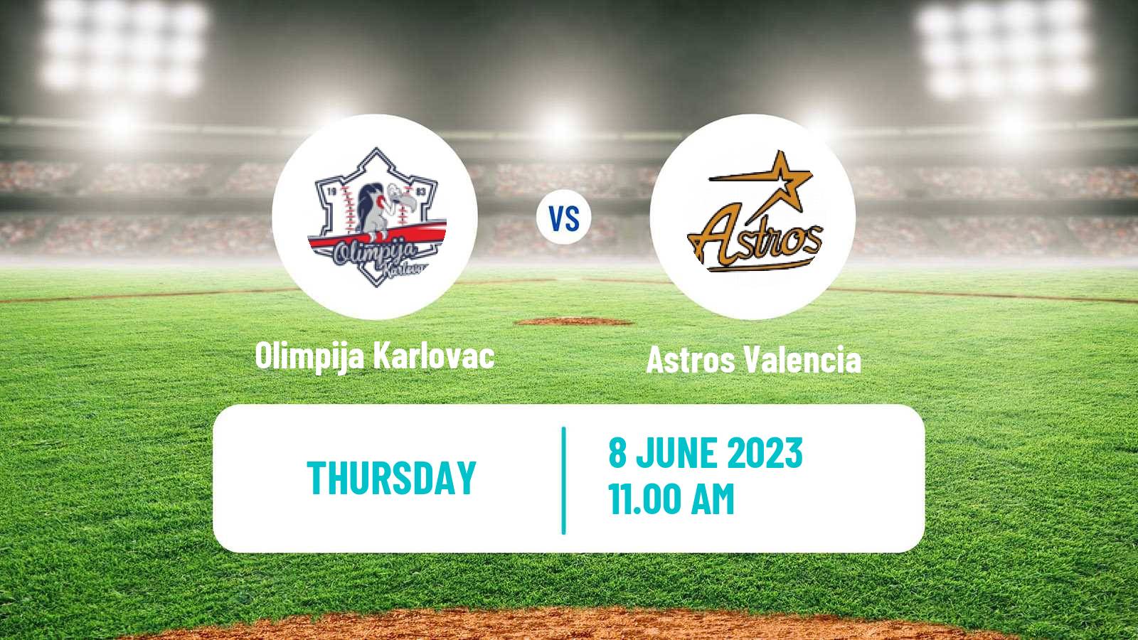 Baseball Confederation Cup Baseball Olimpija Karlovac - Astros Valencia