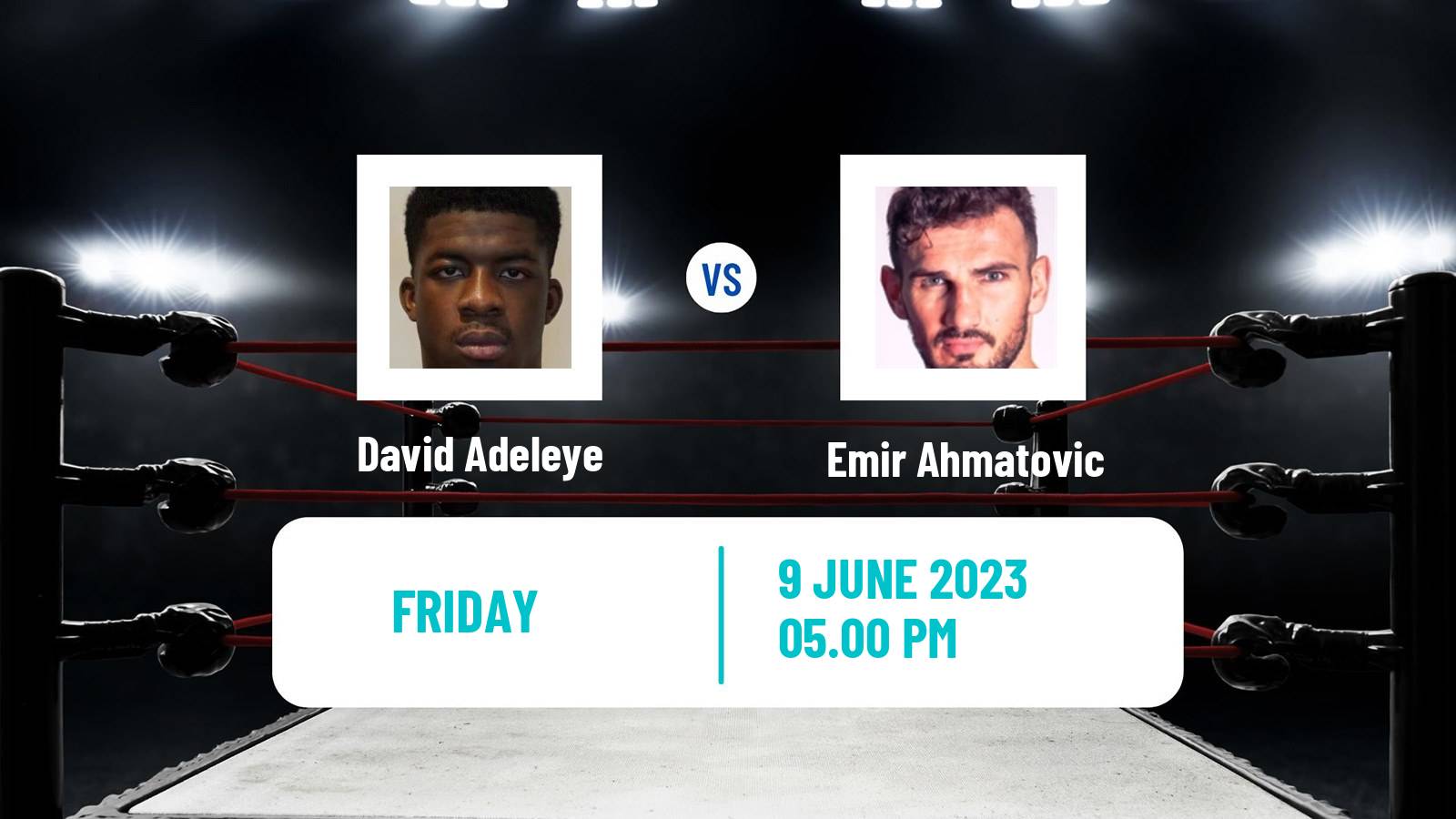 Boxing Heavyweight WBO European Title Men David Adeleye - Emir Ahmatovic