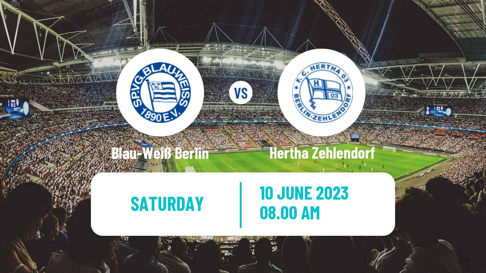 Soccer German Oberliga NOFV-Nord Blau-Weiß Berlin - Hertha Zehlendorf