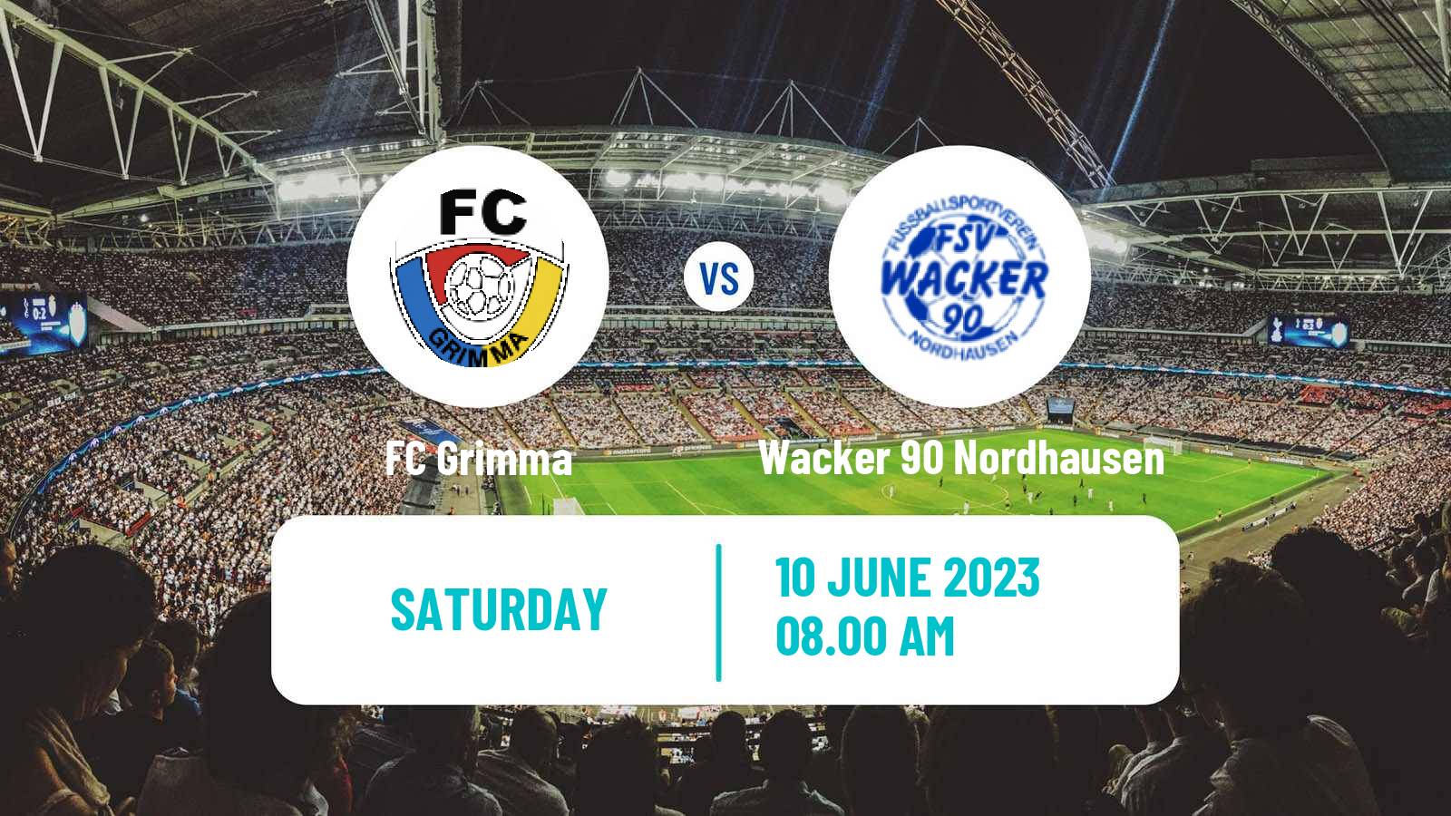 Soccer German Oberliga NOFV- Süd Grimma - Wacker 90 Nordhausen