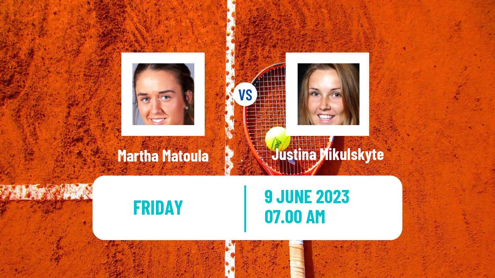 Tennis ITF W40 La Marsa Women Martha Matoula - Justina Mikulskyte