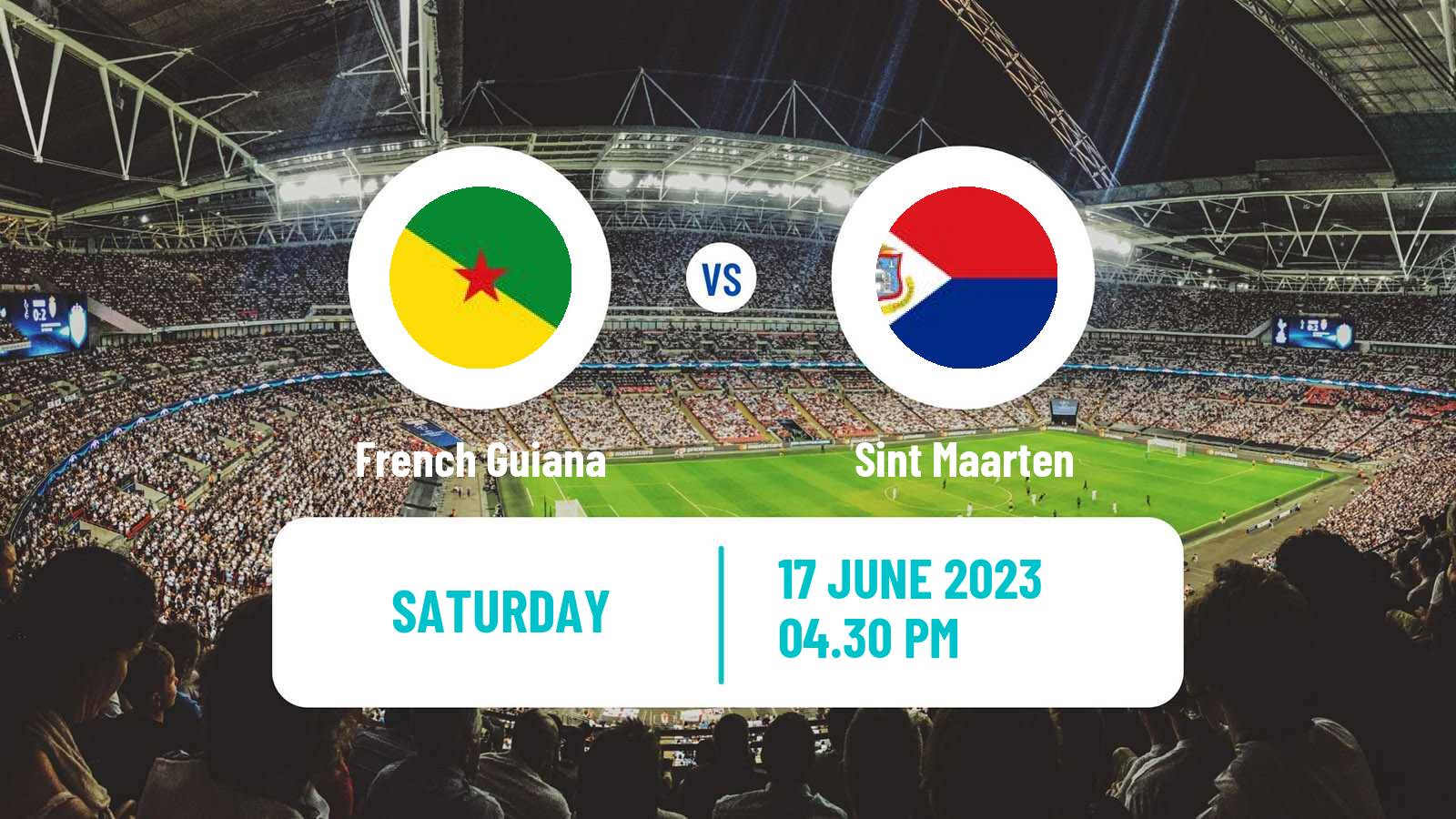 Soccer Gold Cup French Guiana - Sint Maarten