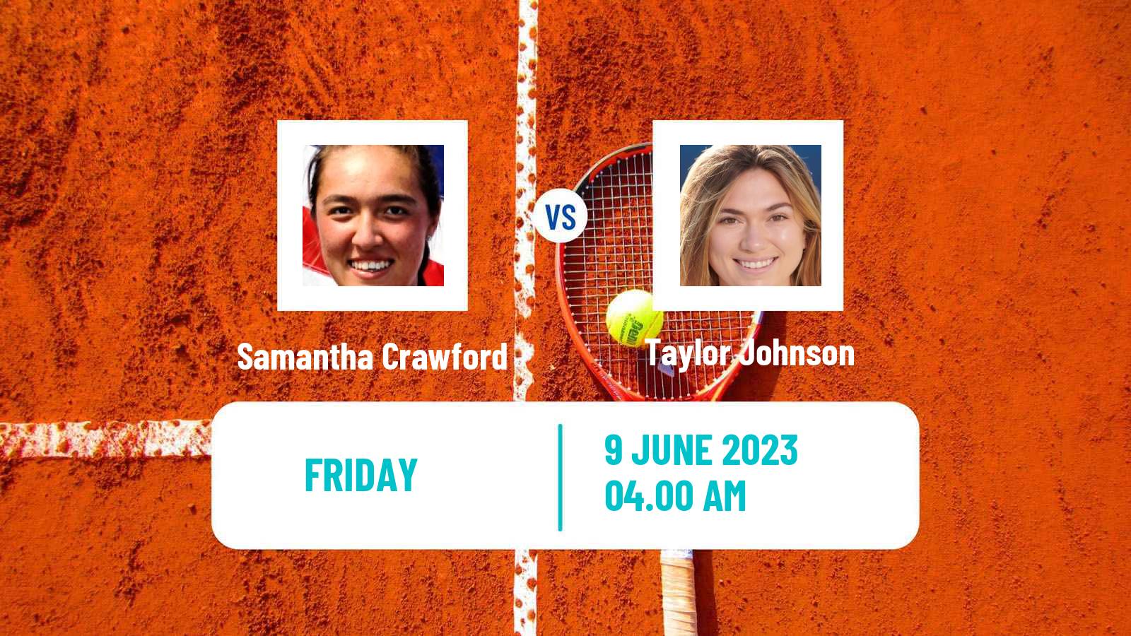 Tennis ITF W15 San Diego Ca Women Samantha Crawford - Taylor Johnson