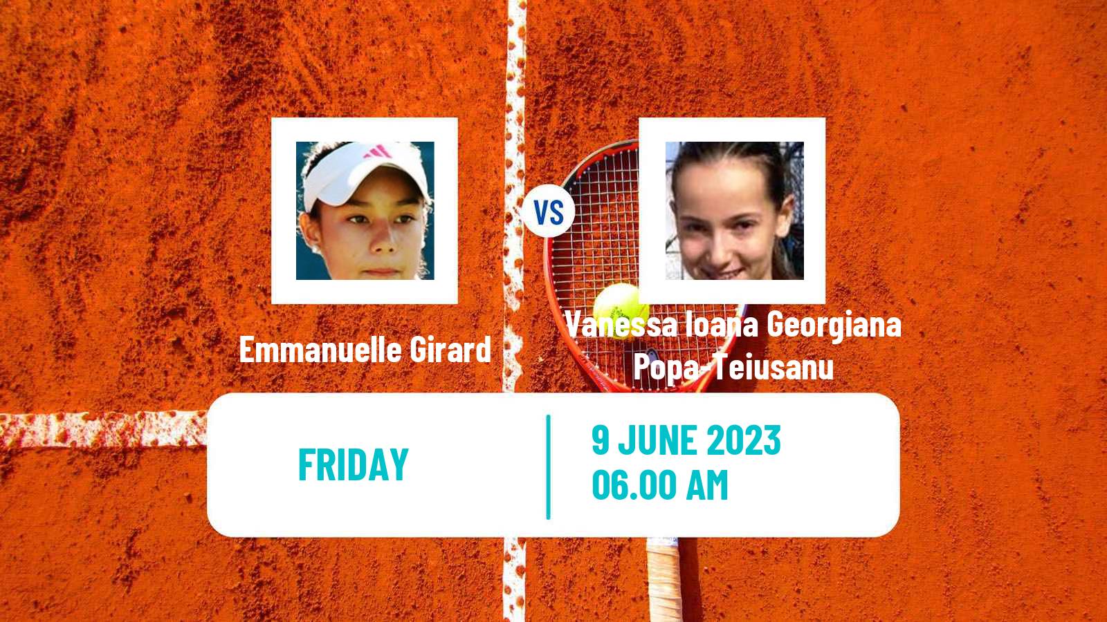 Tennis ITF W15 Monastir 18 Women Emmanuelle Girard - Vanessa Ioana Georgiana Popa-Teiusanu