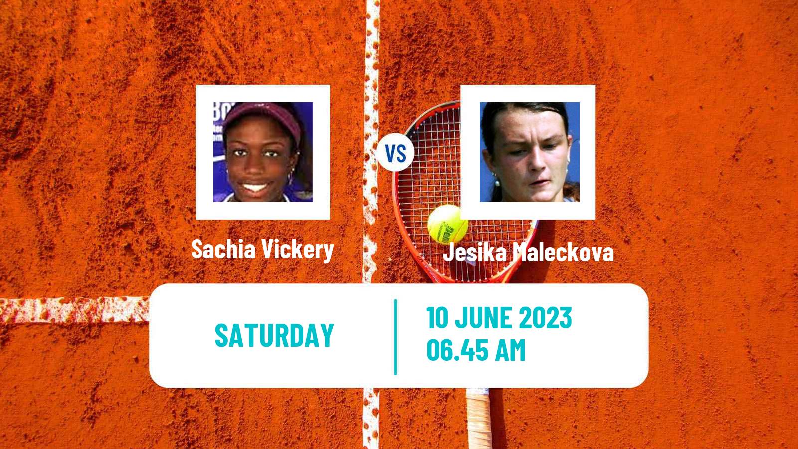 Tennis WTA Hertogenbosch Sachia Vickery - Jesika Maleckova