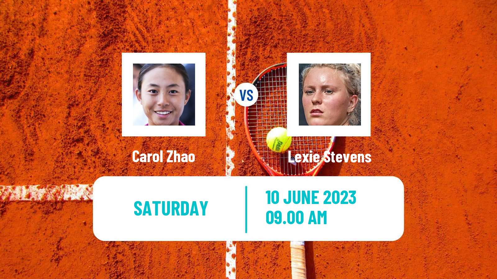 Tennis WTA Hertogenbosch Carol Zhao - Lexie Stevens