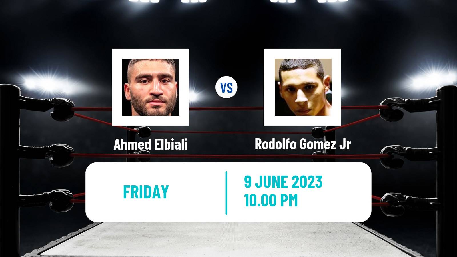 Boxing Light Heavyweight Men Naba Nabf Titles Ahmed Elbiali - Rodolfo Gomez Jr