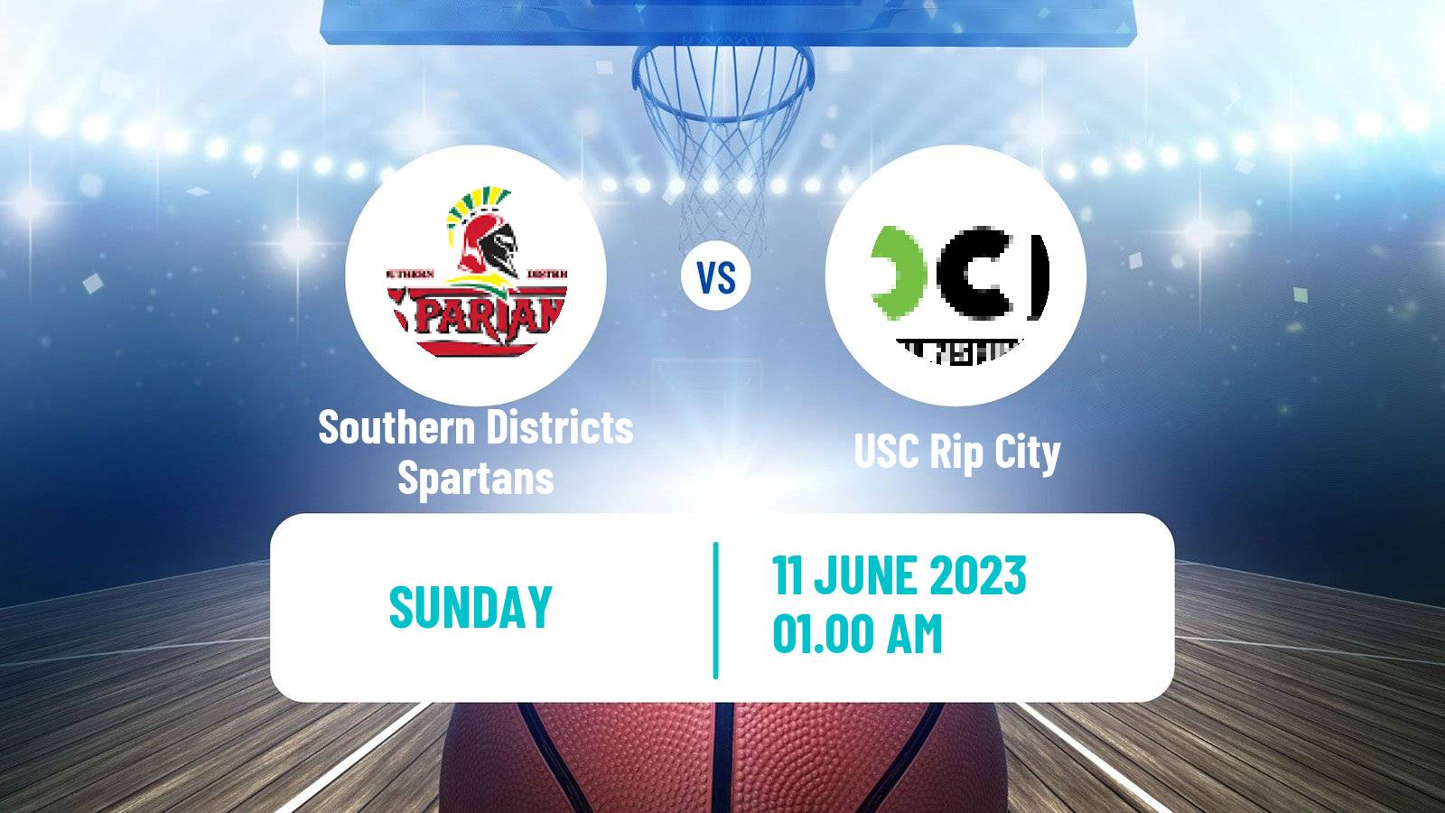 Basketball Australian NBL1 North Southern Districts Spartans - USC Rip City