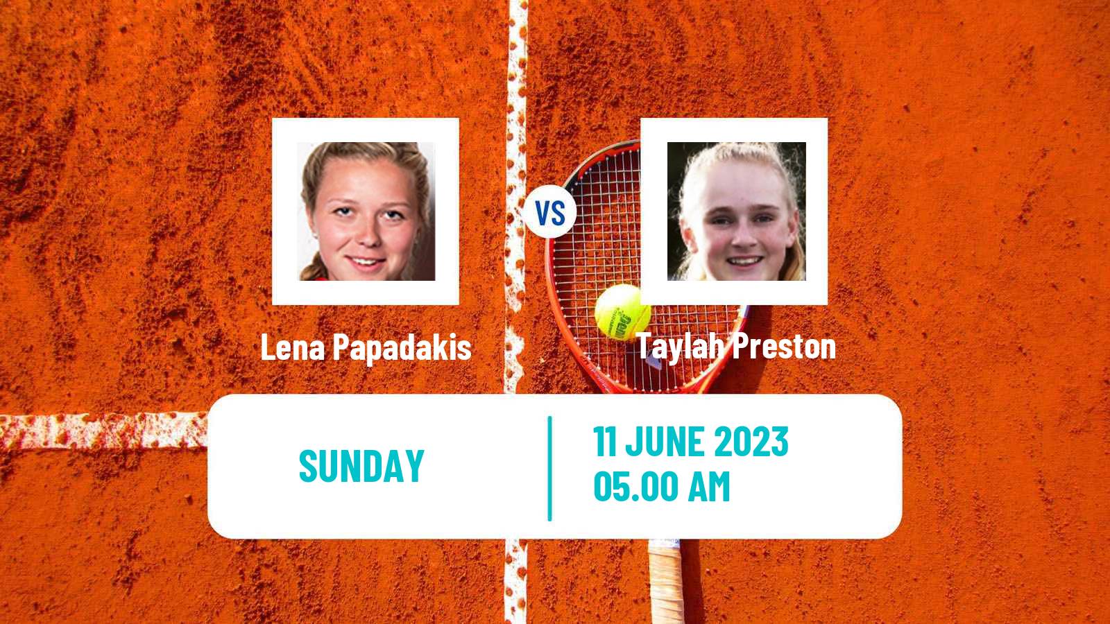 Tennis WTA Hertogenbosch Lena Papadakis - Taylah Preston