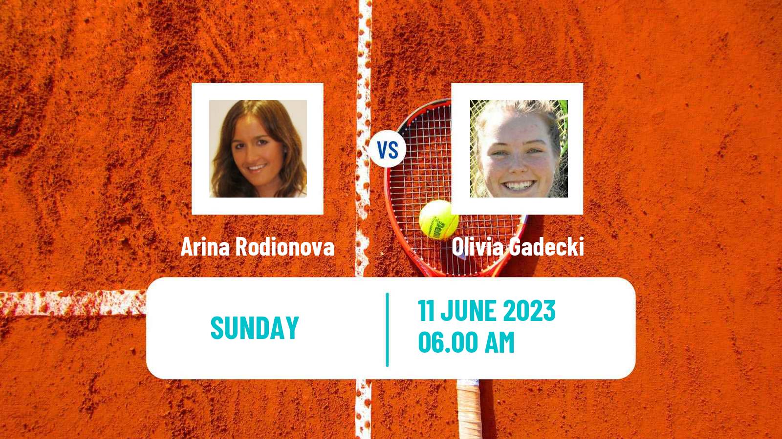 Tennis WTA Nottingham Arina Rodionova - Olivia Gadecki