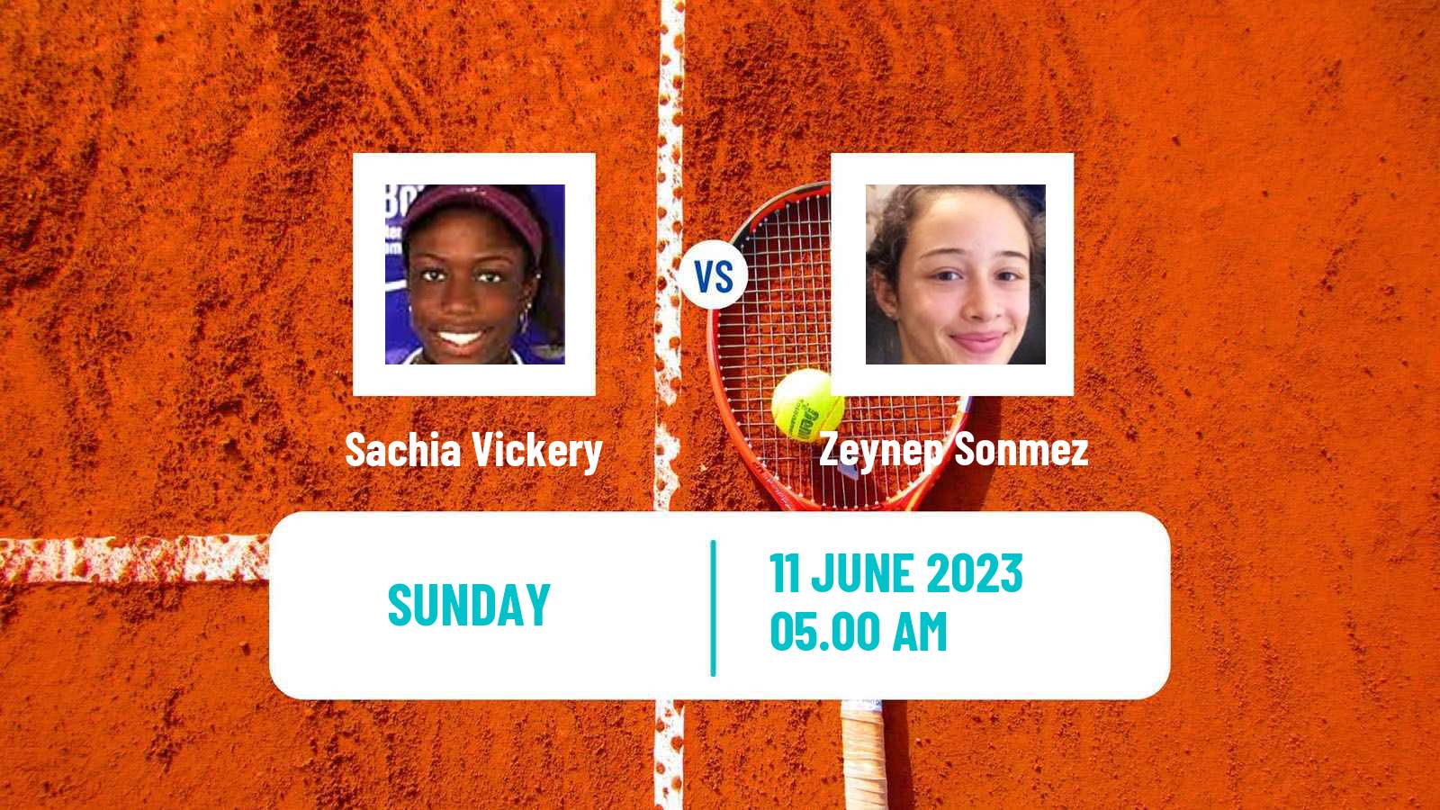 Tennis WTA Hertogenbosch Sachia Vickery - Zeynep Sonmez