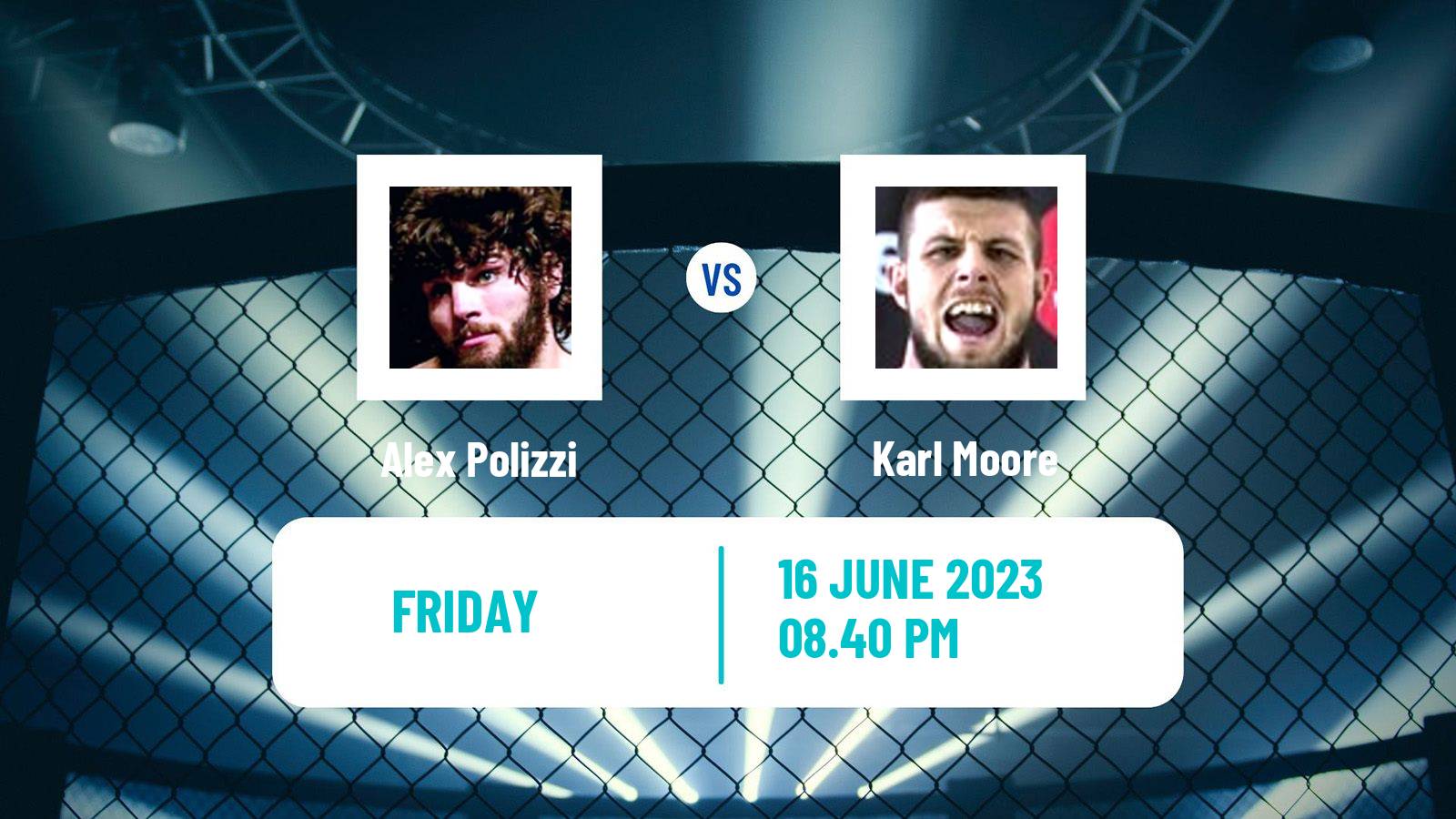 MMA Light Heavyweight Bellator Men Alex Polizzi - Karl Moore