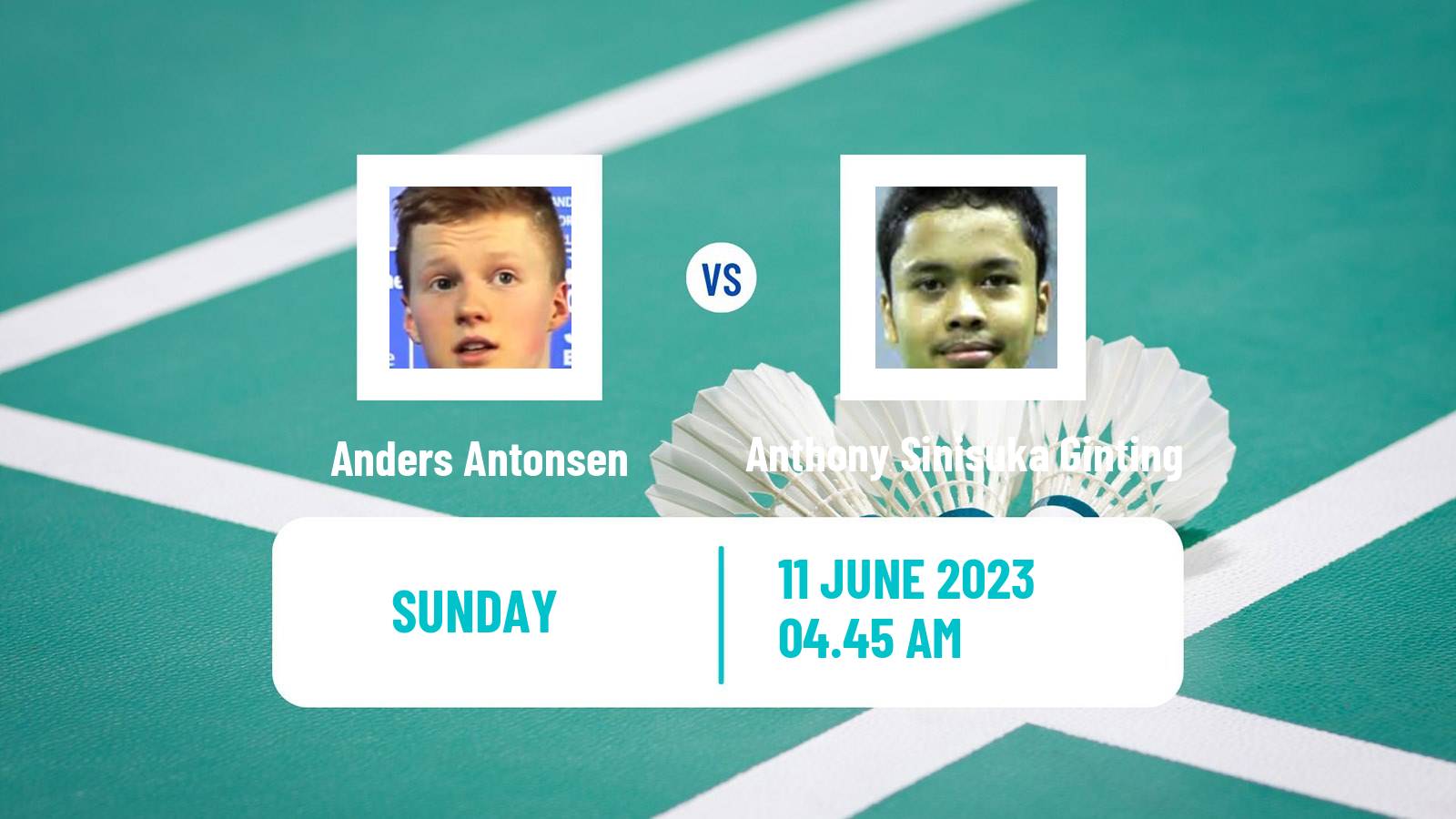 Badminton BWF World Tour Singapore Open Men Anders Antonsen - Anthony Sinisuka Ginting