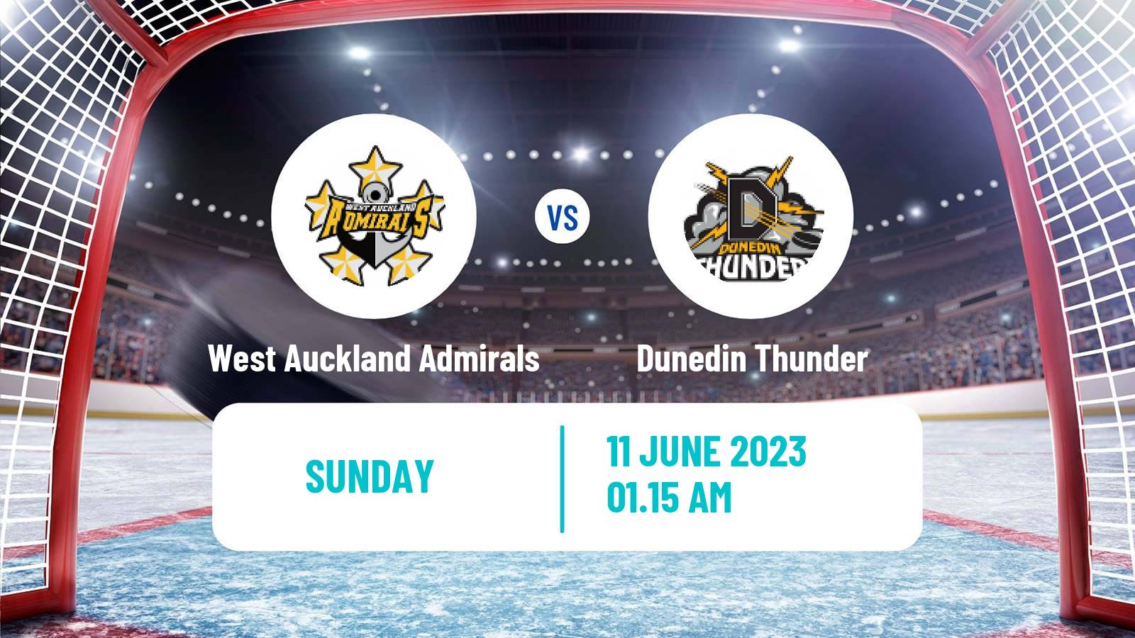 Hockey New Zealand NZIHL West Auckland Admirals - Dunedin Thunder