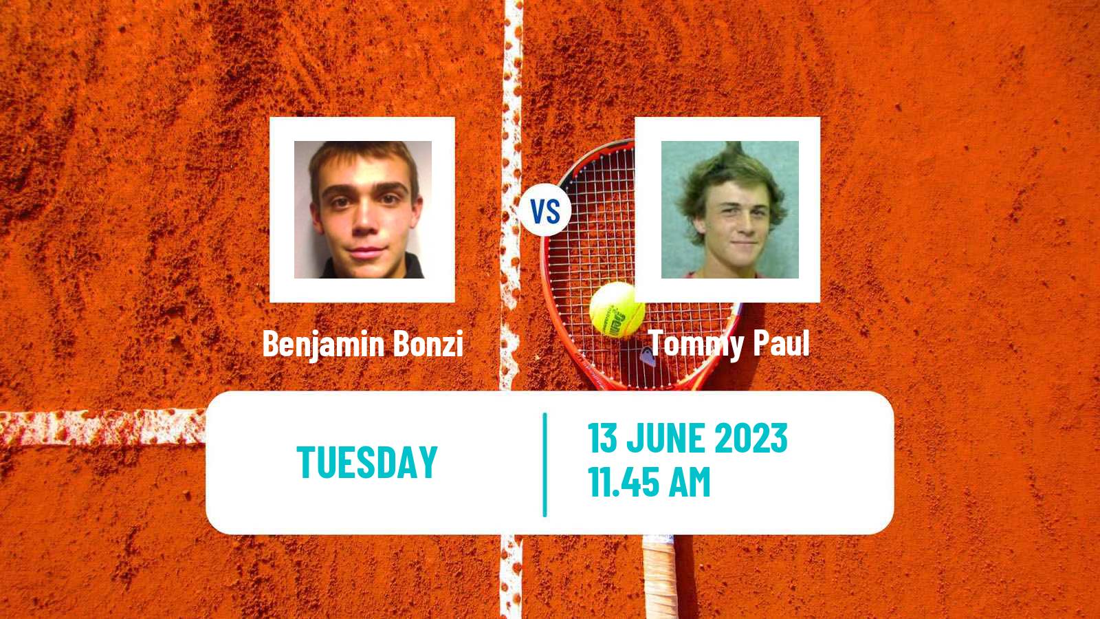 Tennis ATP Stuttgart Benjamin Bonzi - Tommy Paul
