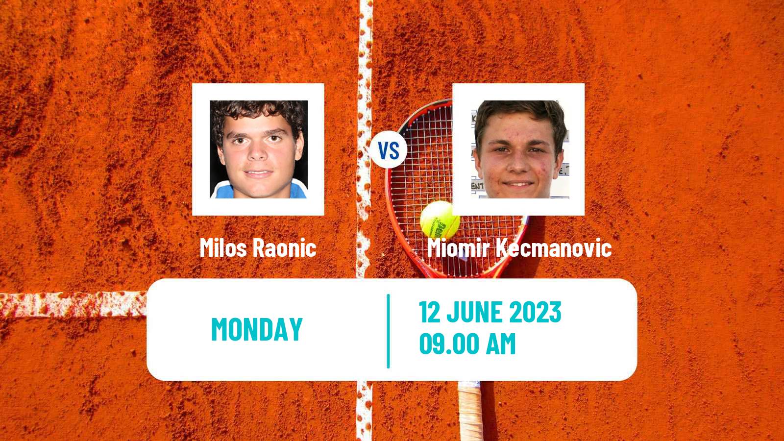 Tennis ATP Hertogenbosch Milos Raonic - Miomir Kecmanovic