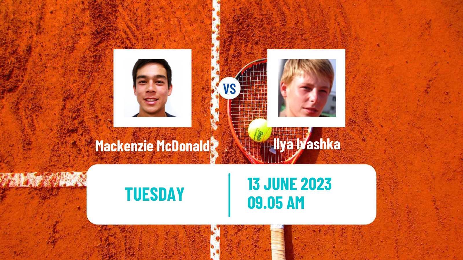Tennis ATP Hertogenbosch Mackenzie McDonald - Ilya Ivashka