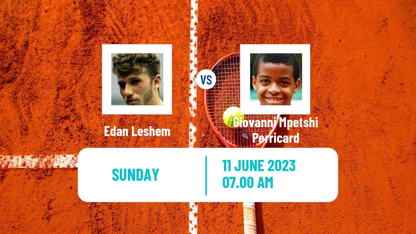 Tennis ATP Hertogenbosch Edan Leshem - Giovanni Mpetshi Perricard
