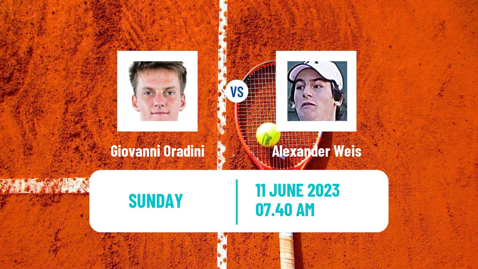 Tennis Perugia Challenger Men Giovanni Oradini - Alexander Weis