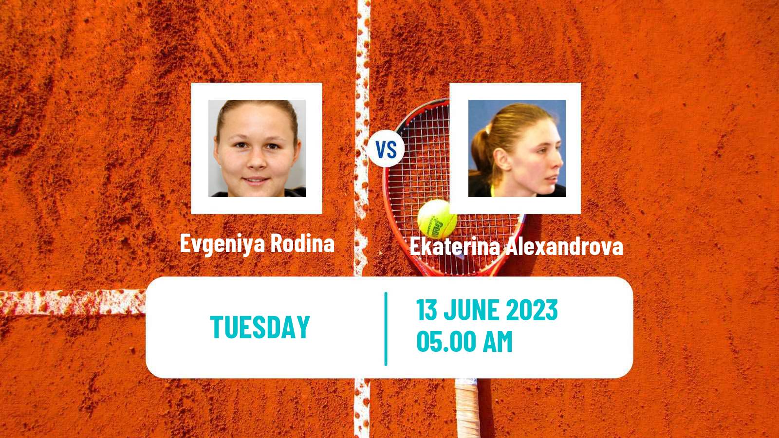 Tennis WTA Hertogenbosch Evgeniya Rodina - Ekaterina Alexandrova