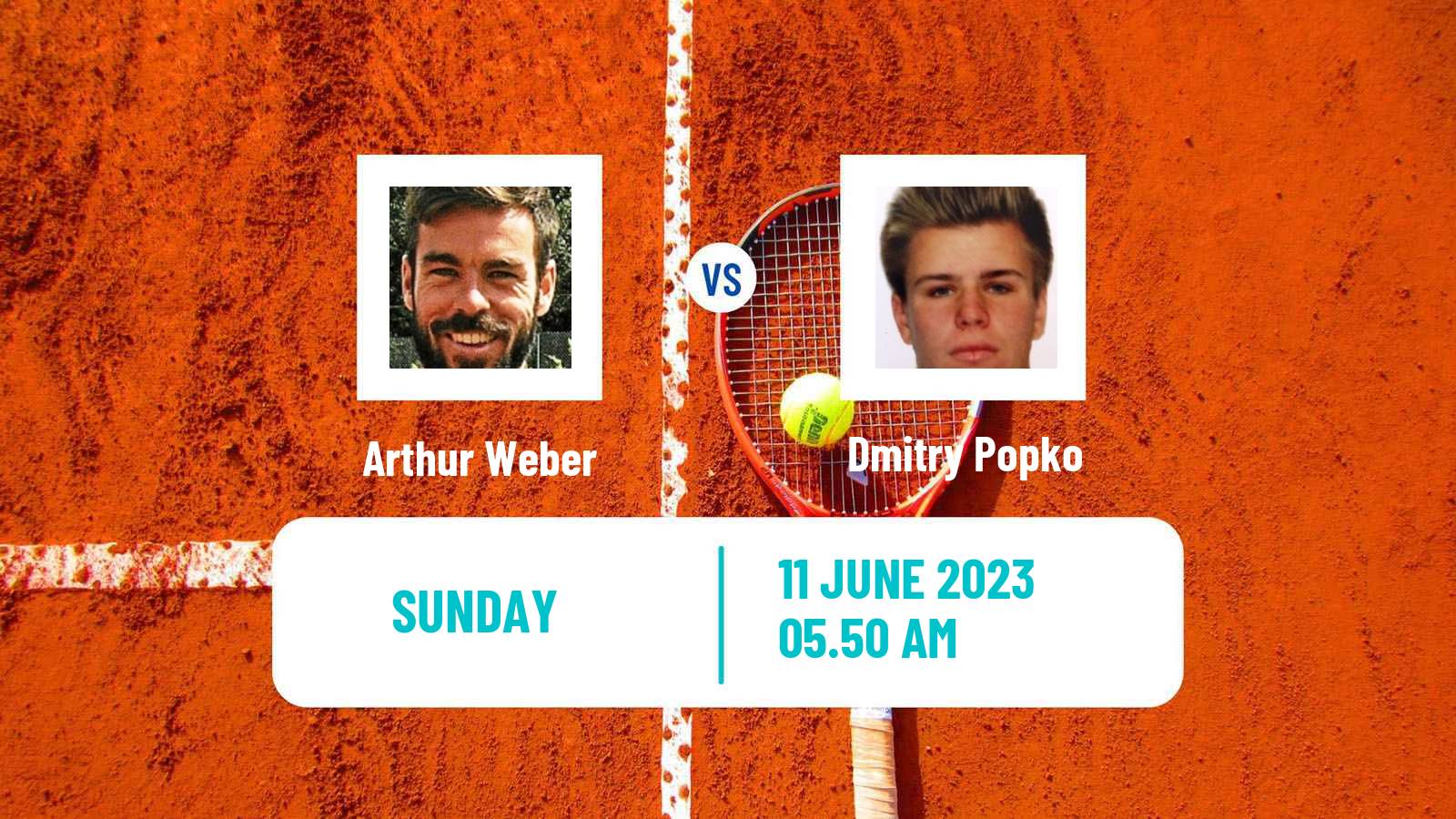 Tennis Perugia Challenger Men Arthur Weber - Dmitry Popko