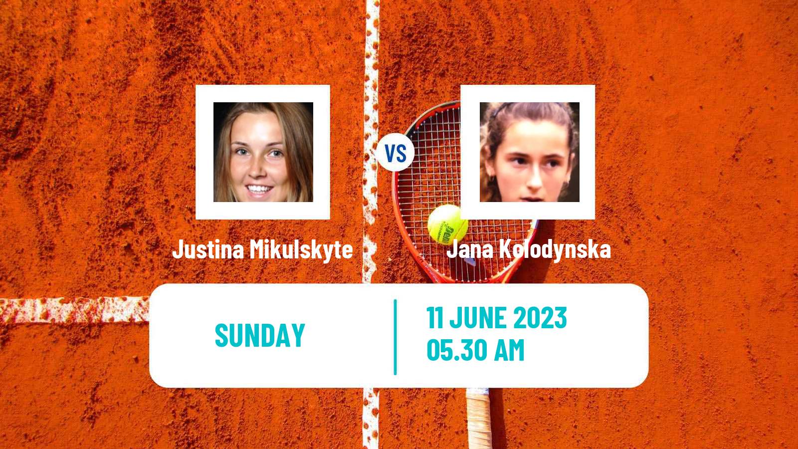 Tennis ITF W40 La Marsa Women Justina Mikulskyte - Jana Kolodynska