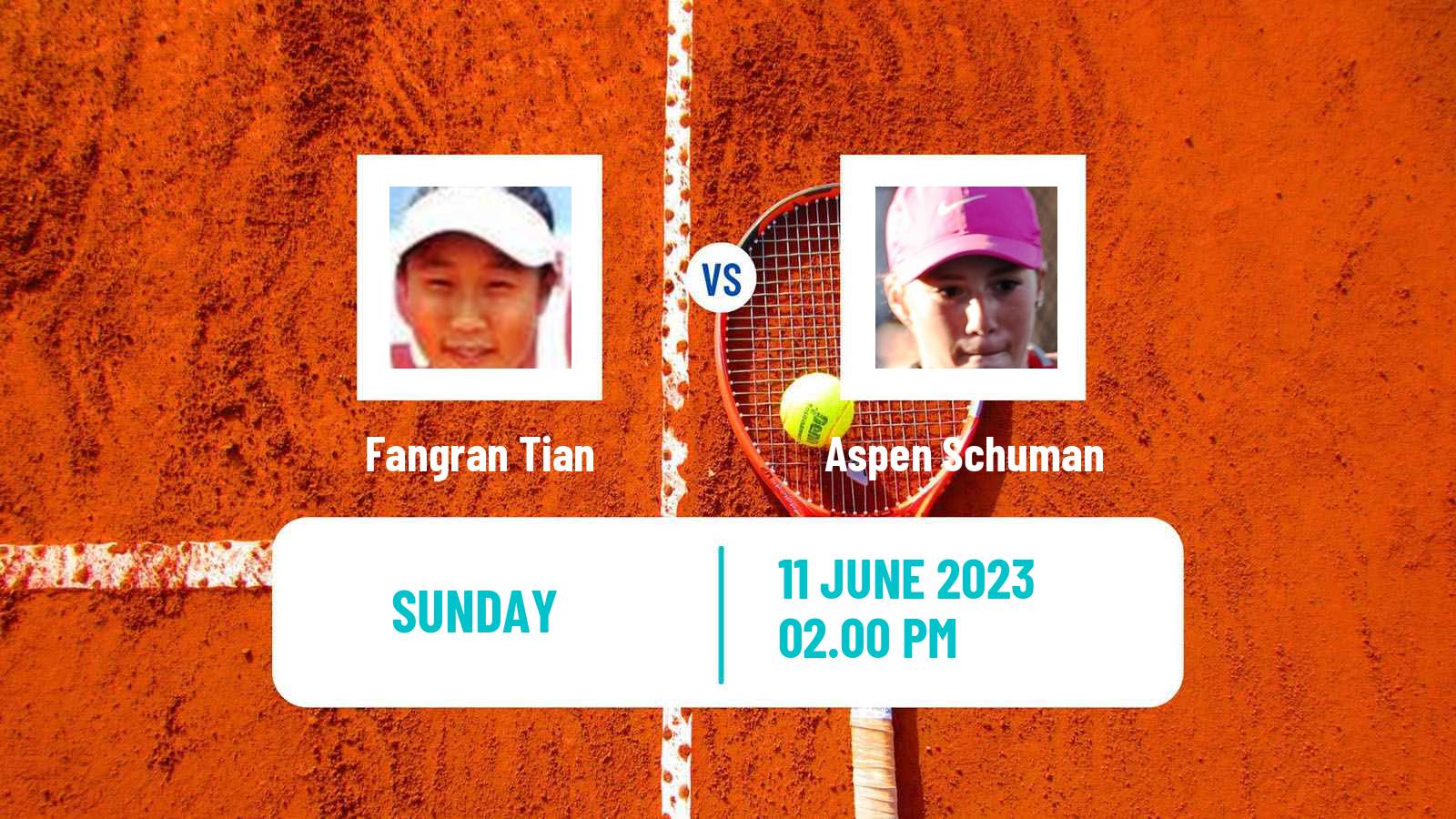 Tennis ITF W15 San Diego Ca Women Fangran Tian - Aspen Schuman