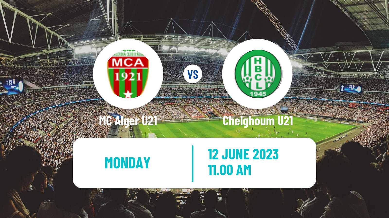 Soccer Algerian Ligue U21 MC Alger U21 - Chelghoum U21