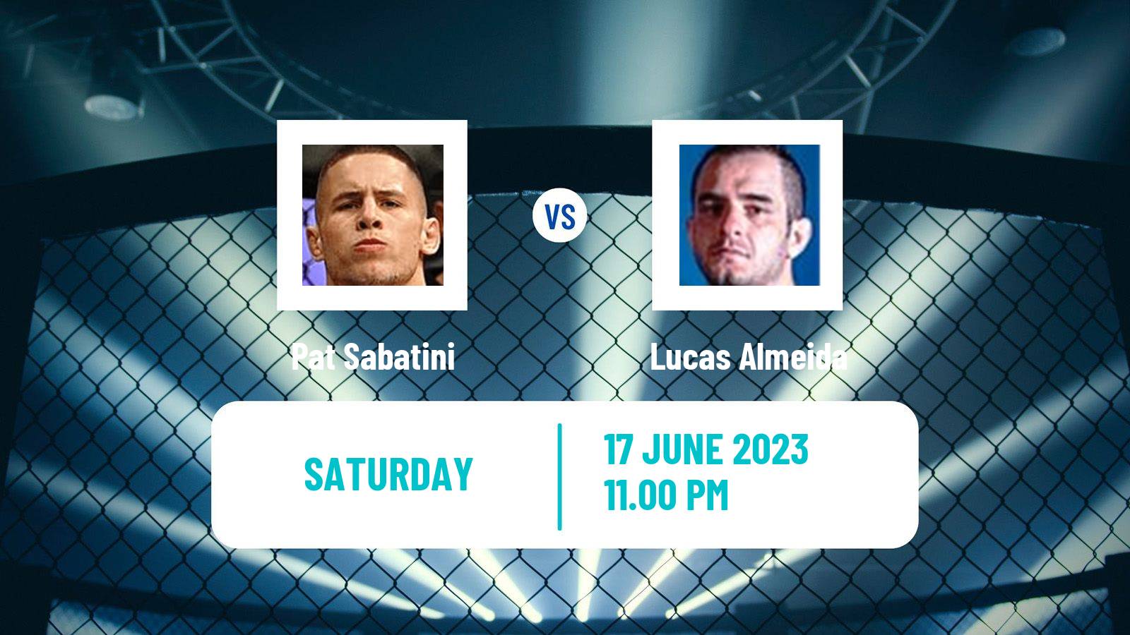 MMA Featherweight UFC Men Pat Sabatini - Lucas Almeida