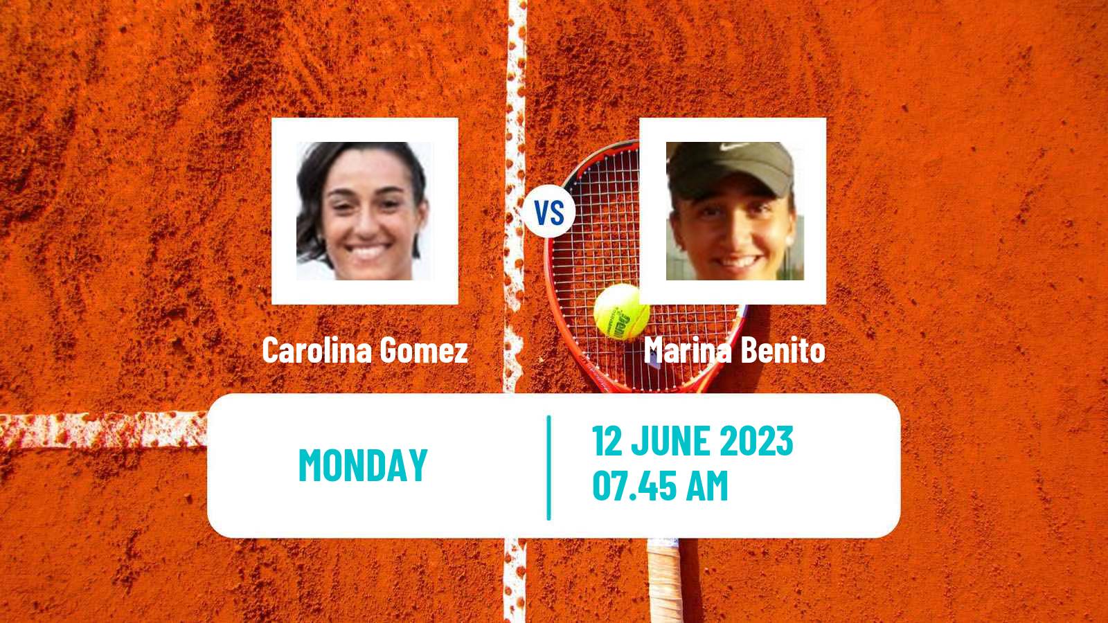 Tennis ITF W60 Madrid Women Carolina Gomez - Marina Benito