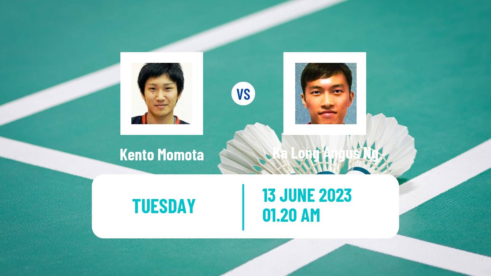 Badminton BWF World Tour Indonesia Open Men Kento Momota - Ka Long Angus Ng