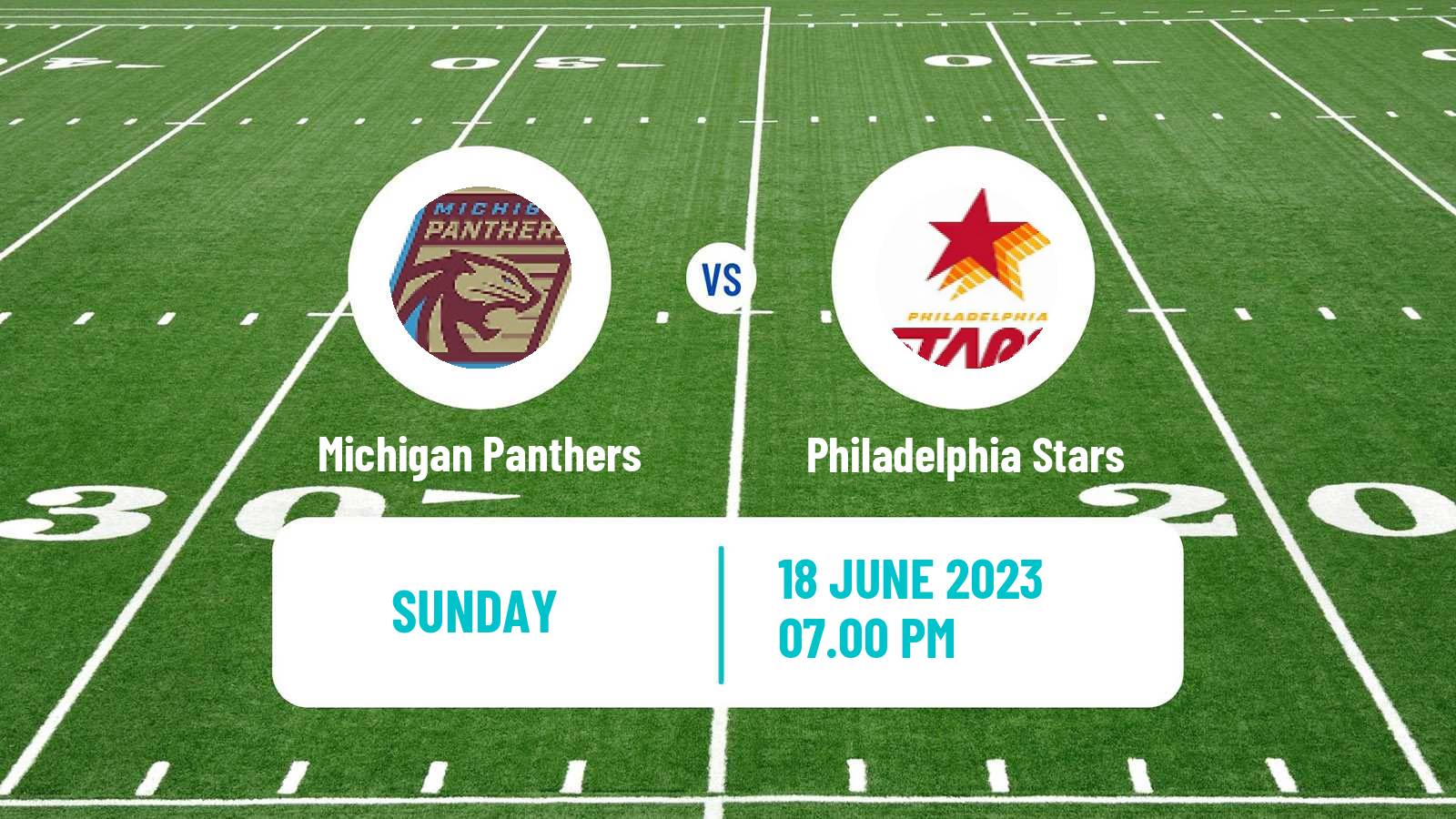 American football USFL Michigan Panthers - Philadelphia Stars