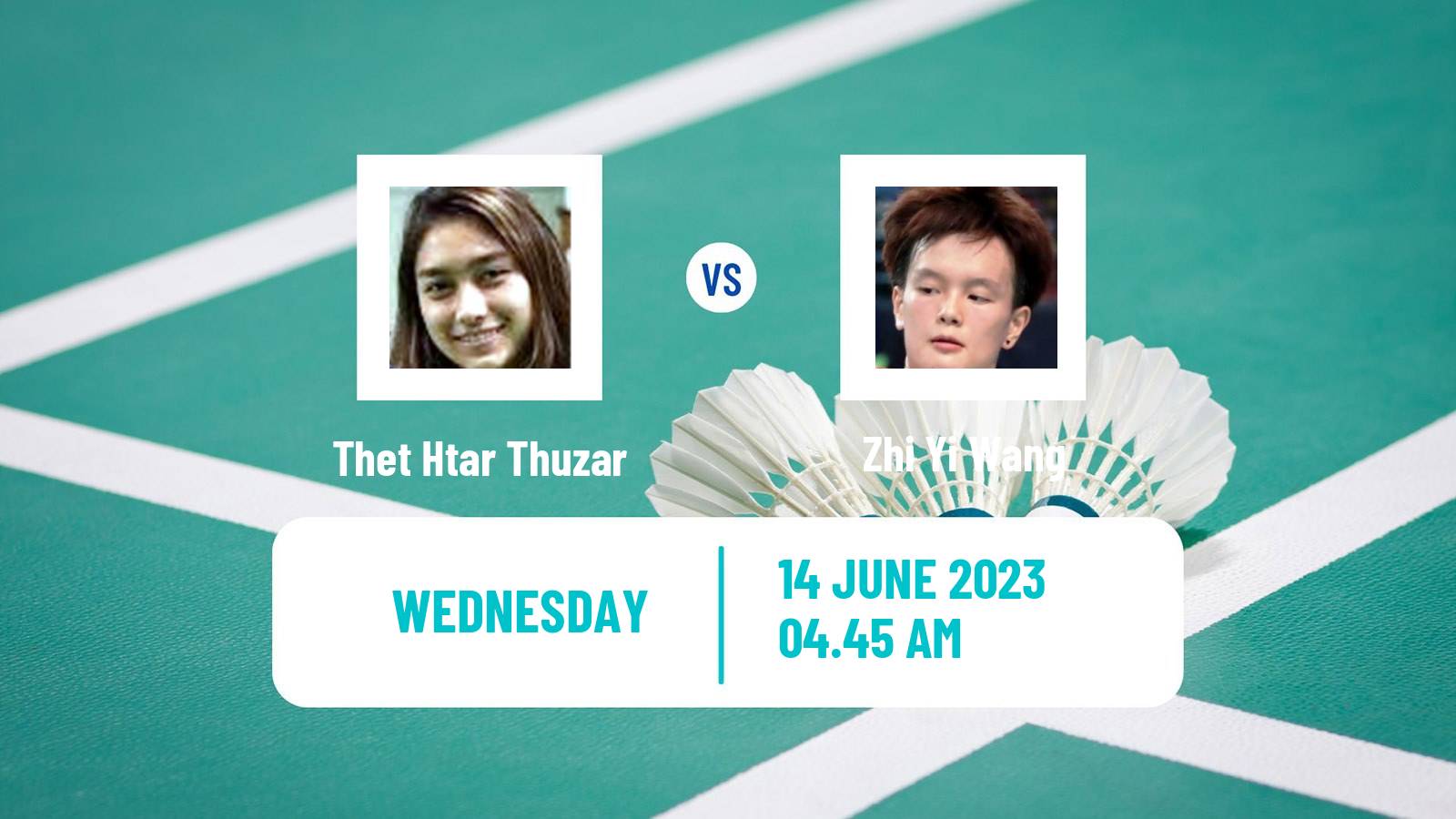 Badminton BWF World Tour Indonesia Open Women Thet Htar Thuzar - Zhi Yi Wang