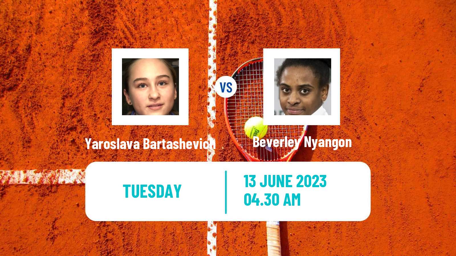 Tennis ITF W15 Norges La Ville Women Yaroslava Bartashevich - Beverley Nyangon