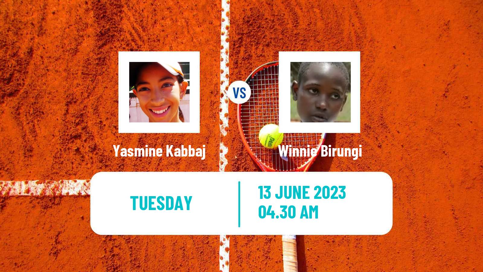 Tennis WTA Billie Jean King Cup Group III Yasmine Kabbaj - Winnie Birungi