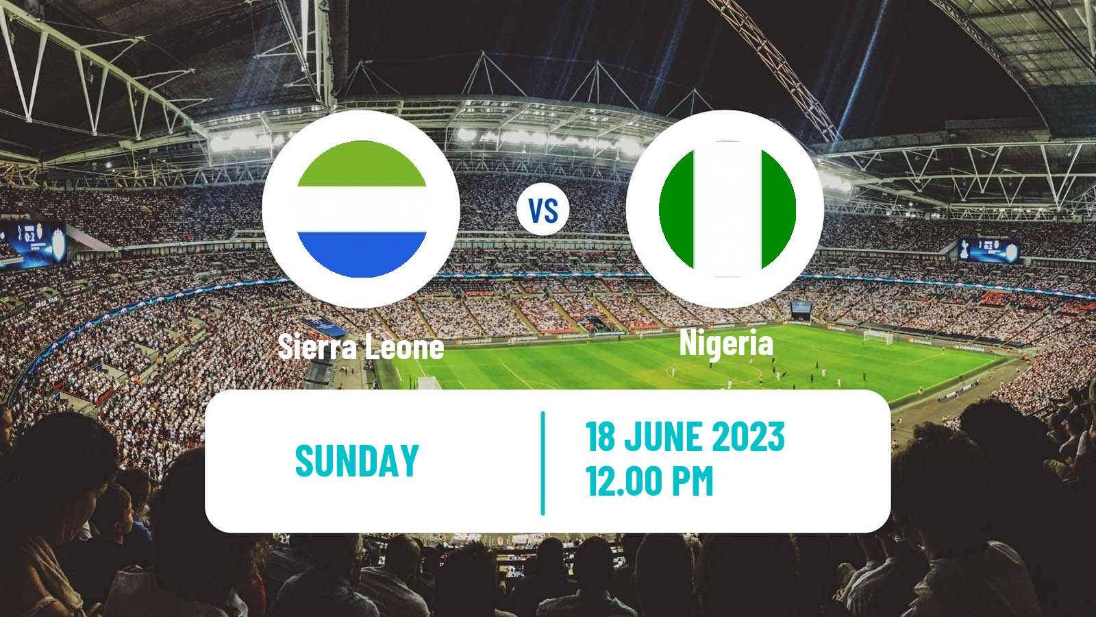 Soccer Africa Cup of Nations Sierra Leone - Nigeria