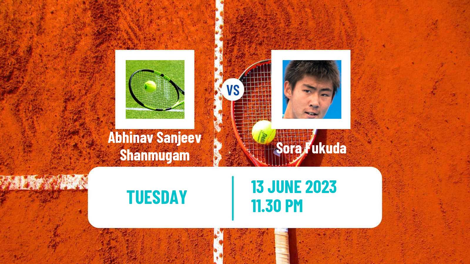Tennis ITF M15 Jakarta 3 Men Abhinav Sanjeev Shanmugam - Sora Fukuda