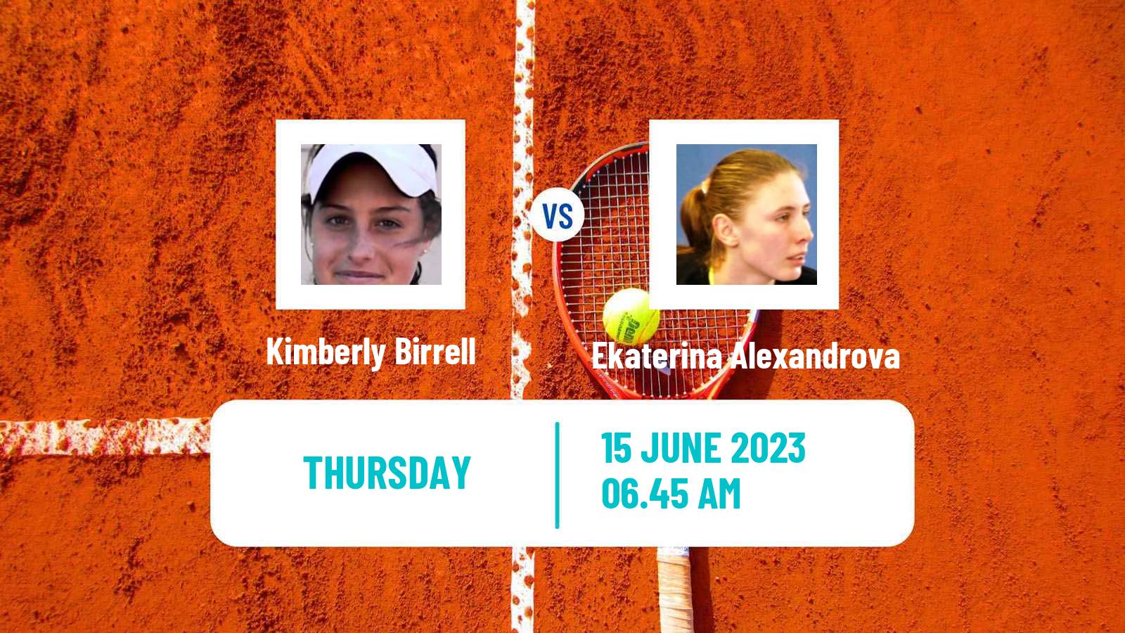 Tennis WTA Hertogenbosch Kimberly Birrell - Ekaterina Alexandrova