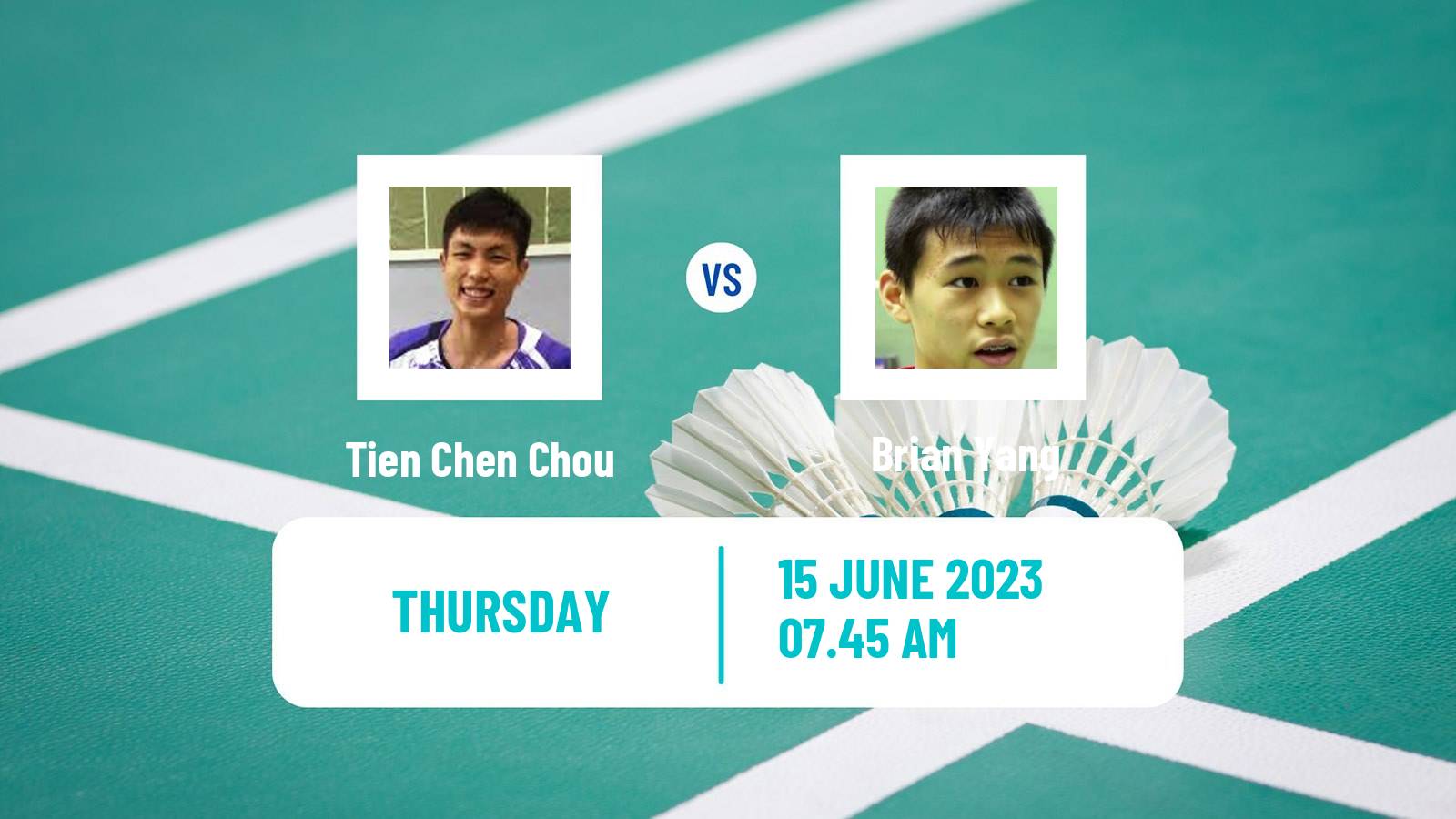 Badminton BWF World Tour Indonesia Open Men Tien Chen Chou - Brian Yang