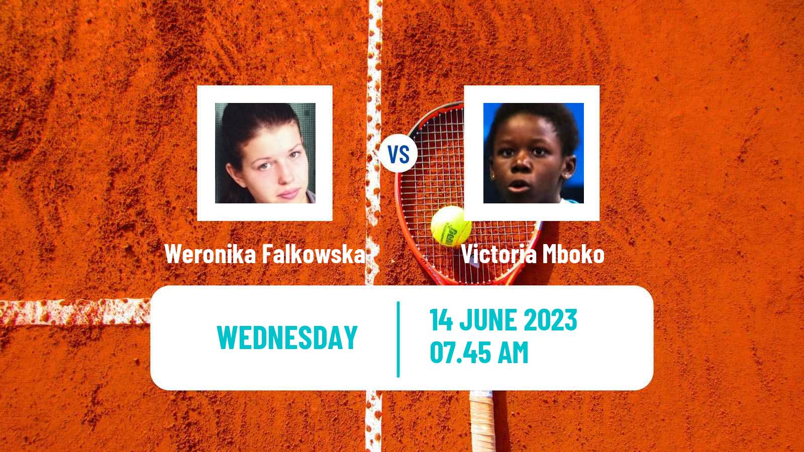 Tennis ITF W60 Biarritz Women Weronika Falkowska - Victoria Mboko